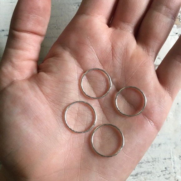 sterling silver midi rings 🌙 set of 4 - Picture 4 of 4